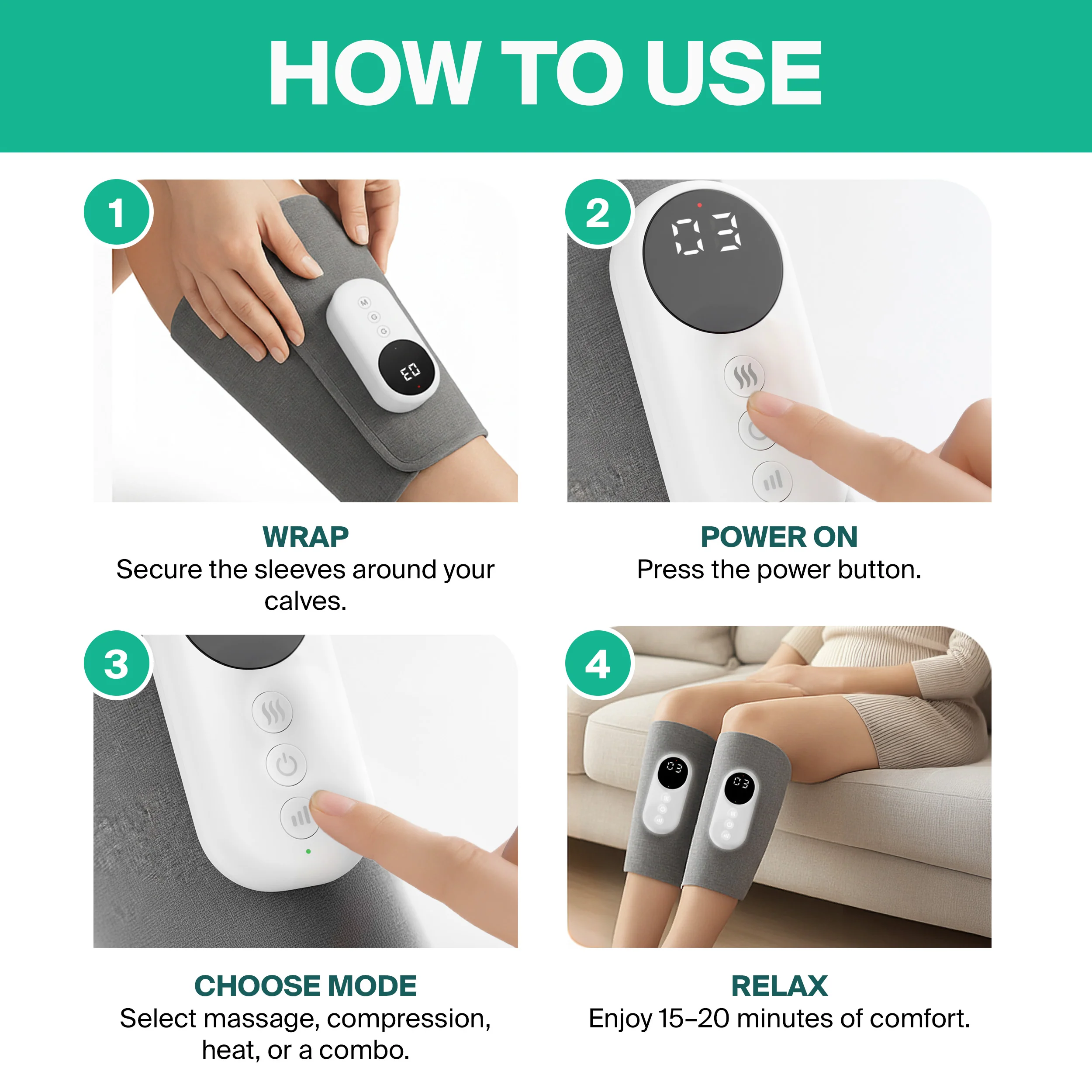 RejuvaFlow Leg Massager - Image 4